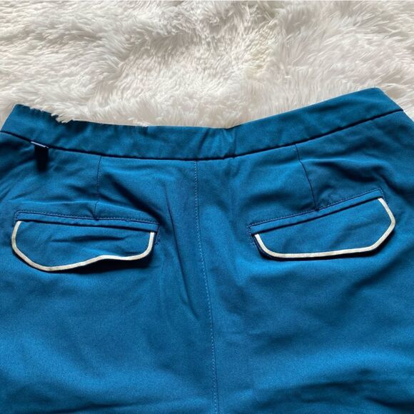 Lululemon Long Story Short Pleated Blue Sweat Wicking Stretch Relaxed Size 6 - Picture 8 of 9